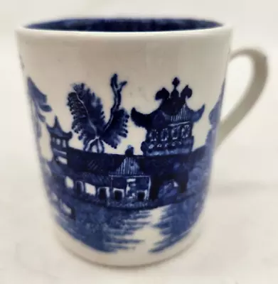 Buy Vintage Burleigh Ware Blue Willow Chinese Pagoda Demitasse Cup Made In England • 12.53£