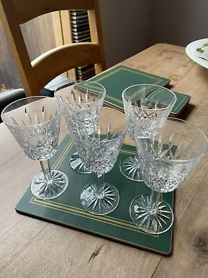 Buy Set Of 5 WATERFORD Crystal  LISMORE  White Wine Glasses • 50£