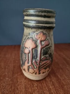 Buy Tremar Pottery Vase 1970's Cornish Art Work  Vase Trees & Mushrooms Stamped • 15£