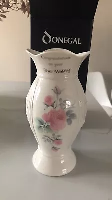 Buy Large Donegal China  25th Wedding Anniversary  Vase • 4.99£