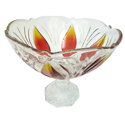 Buy 24cm Art Glass Footed Bowl Cake Fruit Dessert Icecream Stand Coloured Glassware • 13.98£