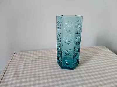 Buy Dartington Retro Frank Thrower Kingfisher Nipple Vase / Beaker Artisan Art Glass • 18£