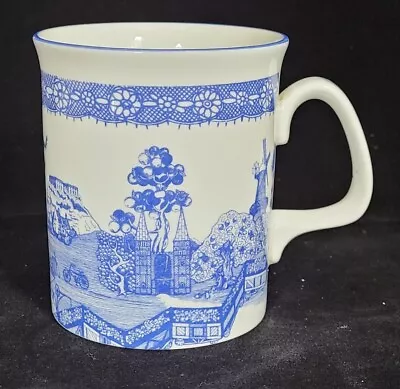 Buy Gladstone Pottery Museum Nottingham Willow Blue And White Mug - 9.5 Cm • 10£