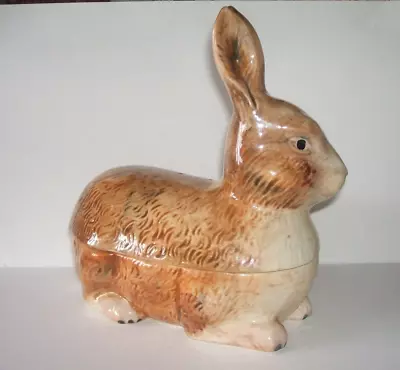Buy Michel Caugant Storage Pate Large 8  Brown Rabbit Hare French Pottery Free Post • 45£