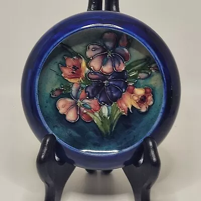 Buy Vtg Moorcroft Pottery Spring Flowers Bowl Multicolor Flowers Cobalt & Aqua  • 203.65£