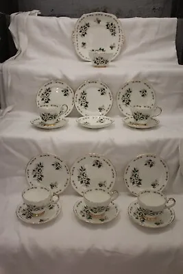 Buy 10835! Vintage Adderley  Simplicity  Tea Set Bone China White Floral • 16£