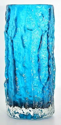 Buy Whitefriars Large Kingfisher Blue 9” Bark Vase 9691 • 170£