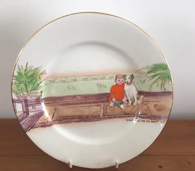 Buy Shelley Childrens Plate Boy Scout Series Boy & Dog What Shall We Do Next Eh • 28£