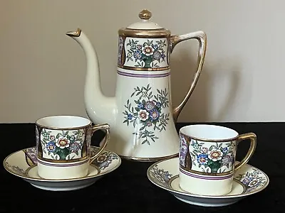 Buy Lovely Japanese Noritake Porcelain Coffee Set C.1920s • 45£