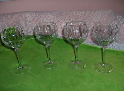 Buy 4 Vintage Ziveli Bohemian Fine Crystal Toasting Stemmed Wine Glasses Fluted NIB • 63.25£