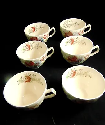 Buy Booths China Tea Cups Plymouth Pattern A8007  1920's ~ 6 Available • 9.58£