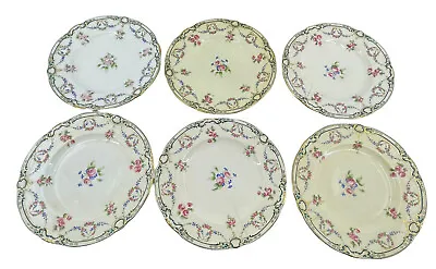 Buy Lot Of 6 Signed Mintons 9  Luncheon Plates Floral Wreath Pattern Hamilton Clark • 142.25£