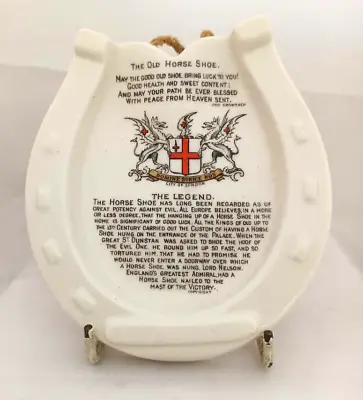 Buy W H Goss Crested China Wall Plaque Model Of The Old Horse Shoe LONDON Crest • 6£