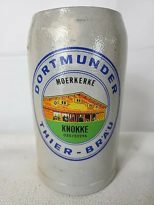 Buy Old German Beer Mug Dortmund Thier Bau Moerkerke Knokke 1 Ltr Stoneware • 50.04£