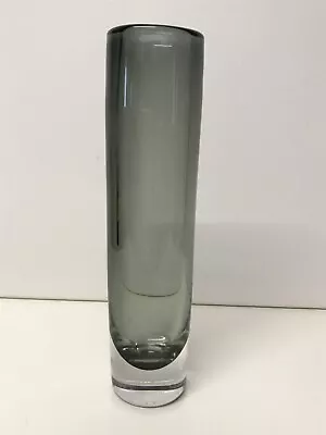 Buy Orrefors Glass Vase 26cm High Oval Cylinder Swedish Art Glass - Signed • 35£