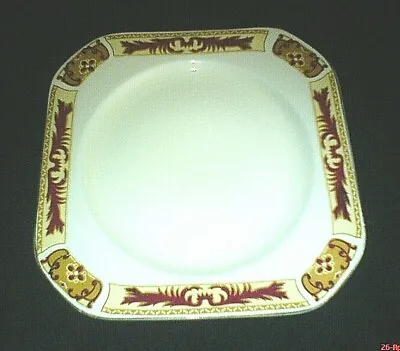 Buy Woods Ivory Ware W532 Oriental Red Cream Gold Patt Square 9⅜ In Plate X1 (3 Ava • 9.99£