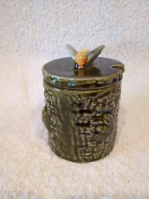 Buy Vintage Green Glazed Pottery Tree Effect Bee Honey Pot Made In Portugal • 11.99£