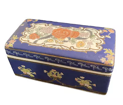Buy Nora Fenton Designs Handcrafted Lidded Ceramic Box Trinket Jewelry Blue Floral • 23.79£