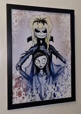 Buy Jack Skellington With 3D Effect Diamonte Picture Size A4 Box Frame Free Postage  • 18.98£