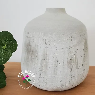 Buy Ceramic Stone Vase Matt Rustic Ornament Heavy Pottery Home Decor Gift • 32.99£