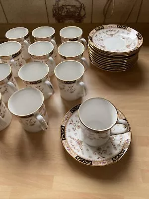Buy Queens China Set Of 12 Coffee Cups And Saucers - Bone China - Olde England • 12£
