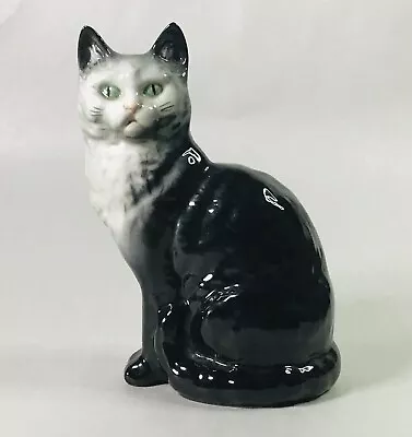 Buy Vintage Black / Grey Beswick Porcelain Sitting Miniature Cat Figurine No.1031 • 15£