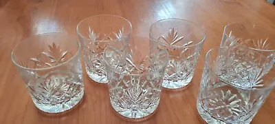 Buy Vintage Set Of 6 Thomas Webb Crystal Whiskey Glasses & Matching Decanter Vgc • 99£