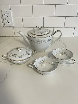 Buy Vintage 1959-64-Noritake China Tea Set-Claridge-Teapot-sugar Bowl-2 Cups • 149.31£