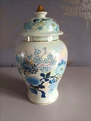 Buy Vintage Sadler Pottery Pearlescent Floral Lidded Ginger Jar • 35£