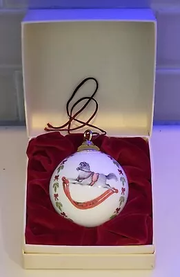 Buy Vintage 1988 LAURA ASHLEY Bone China Christmas Ornament 999188 England W/Box • 33£