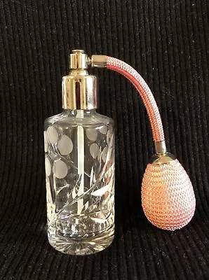 Buy Vintage Cut Glass Crystal Perfume Bottle Atomiser • 3£