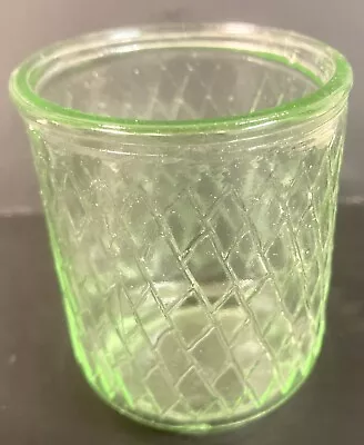 Buy Small Vintage Green Snake Skin Glassware Cup 70’s 3” Tall Some Bubbles In Glass • 9.48£