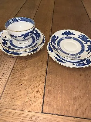 Buy Blue & White Royal Cauldon Blue Dragon Trio Cup,saucer,sideplate X5 Pieces • 10£