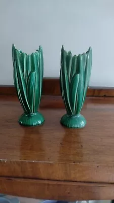 Buy Vintage Sylvac Green Hyacinth Vase 2321 X2. Perfect Condition • 20£