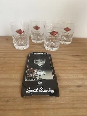 Buy Vintage Royal Brierley Crystal Honeysuckle Cut Glass 5oz Drinks Tumblers X 4 • 85.19£