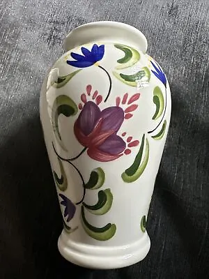 Buy Portmeirion Welsh Dresser Vase By Angharad Menna 1992 Floral Hand Painted  • 12£