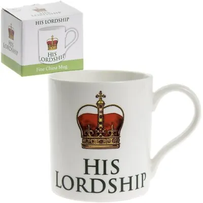 Buy His Lordship And Crown Coffee Tea Mug Fine China 350ml Drinking Royalty Cup • 7.95£