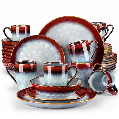Buy Vancasso STARRY Dinner Set 32 Pc Reactive Glaze Plate Bowl Mug Set Service For 8 • 161.99£