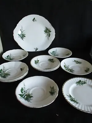 Buy English Bone China Lily Of The Valley Pattern Tea Set Items - Add To A Set • 2.50£