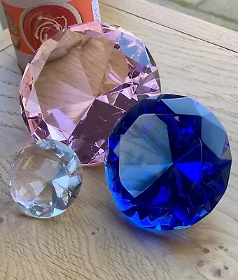 Buy Crystal Glass Paperweights X 3 • 10£