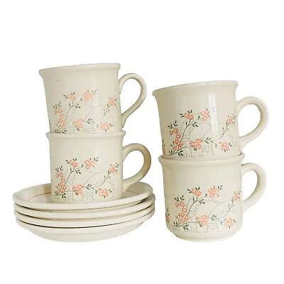 Buy Vintage Biltons Rose Trellis Cup And Saucer X4 Beige Pink Made In England 80s • 10.83£