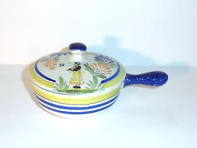 Buy Henriot Quimper France Individual Covered Casserole Breton Woman • 18.94£
