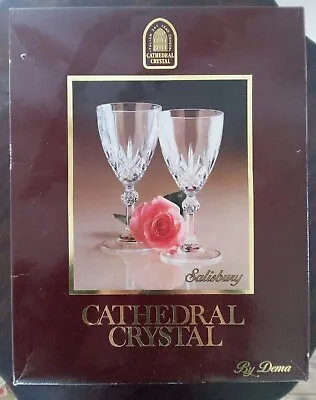 Buy Small Wine Glasses X6 Cathedral Crystal By Dema 24% Lead Crystal • 18£