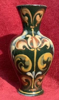 Buy Wonderful Antique Hart & Moist (HM Exeter) Pottery ‘Green Vase’ 15cm High • 35£