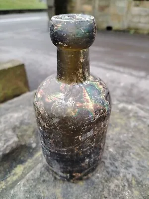Buy Antique Green Glass  Roman ?  Glass Iridescent  Bottle. • 2.99£