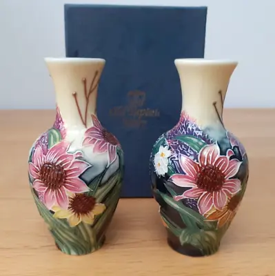 Buy OLD TUPTON WARE PAIR OF SUMMER BOUQUET SMALL VASES - 4  (10cm) TALL - EX CON - • 24.50£