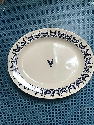Buy Emma Bridgewater Large Oval Oven Plate Blue Hen, Cookware,rare • 139£