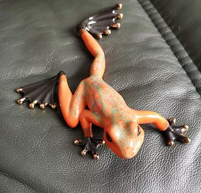 Buy Old Tupton Ware Ceramic Frog Glazed In Orange & Green.  • 4.20£