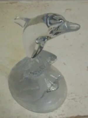 Buy Genuine Lead Crystal Glass Dolphin Figurine Ornament Vgc France • 16.99£