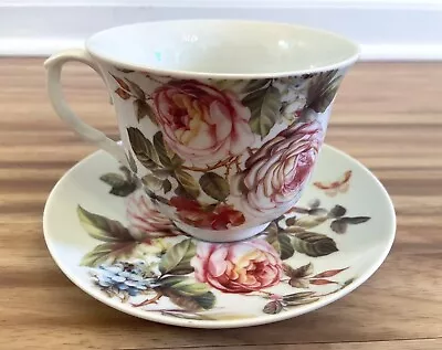 Buy Kent Pottery 1887 Tea Cup With Saucer Roses Floral Chintz  • 35.47£